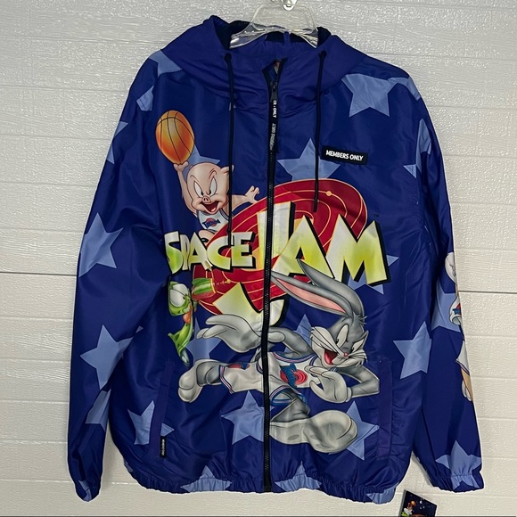 Space Jam Purple Members Only Windbreaker Unisex Sz XL NWT (90’s Retro) - Picture 1 of 8